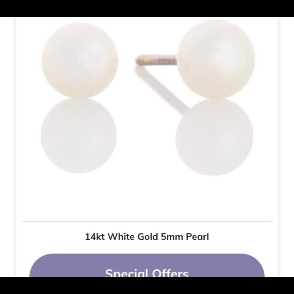 pearl 5 mm earrings